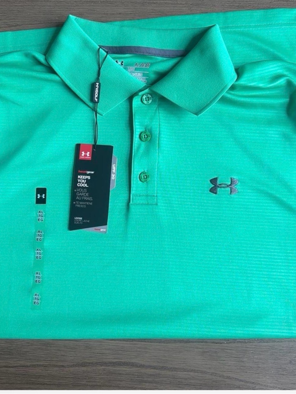 NWT Under Armour Golf Men Green Performance Polo Shirt
Size XL